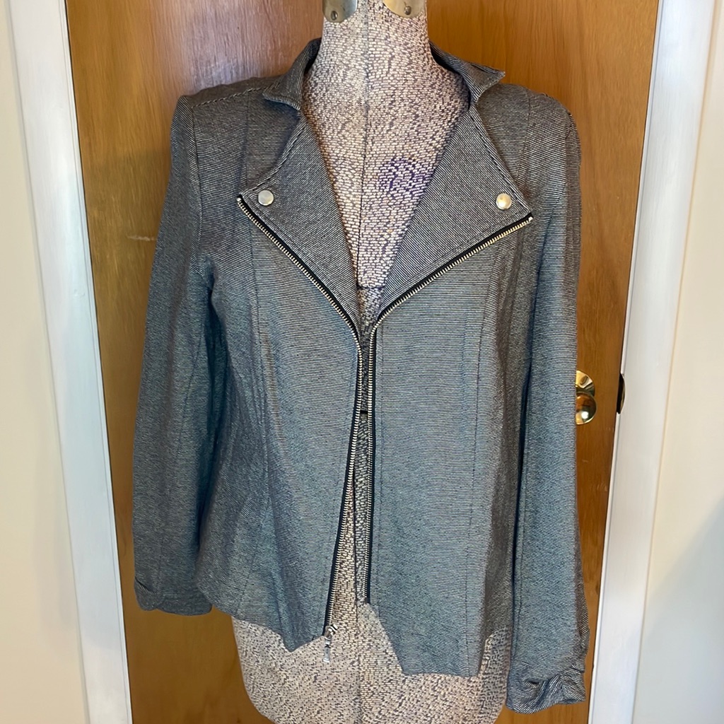 Croft & Barrow Womens Medium Black And White Light Weight Jacket